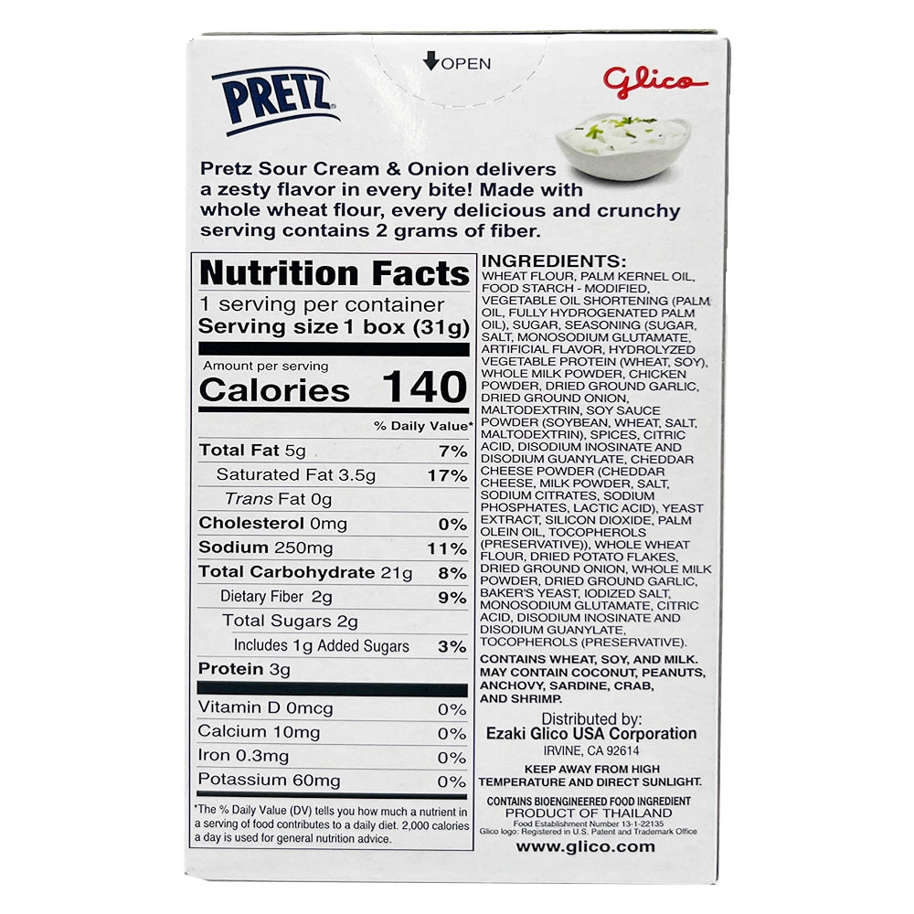 Glico Pretz Sour Cream & Onion 1.09 oz