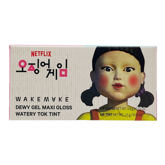 Wakemake Dewy Gel Maxi Gloss 14 Pink Scar Squid Game Set 0.18 oz
