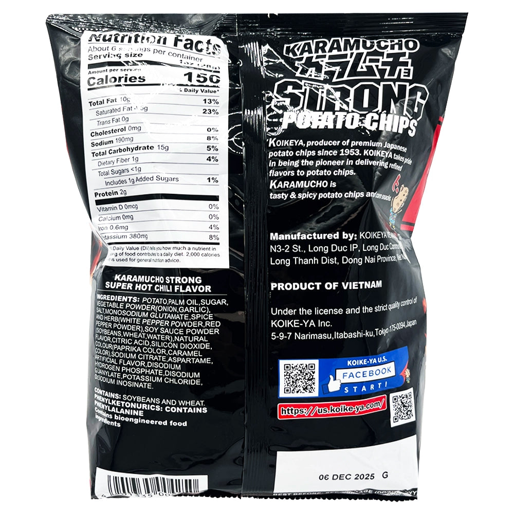 Koikeya Karamucho Strong Super Hot Chili Party Bag 6.2 oz