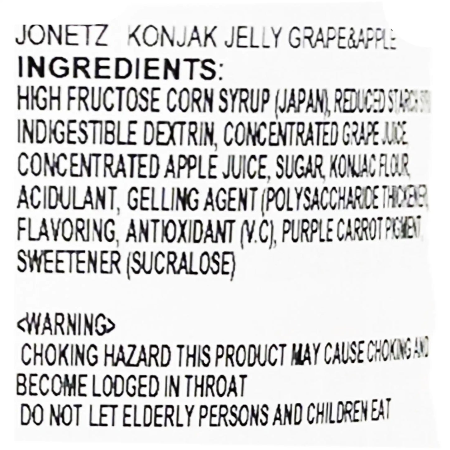 Jonetz Konjac Jelly Grape & Apple 12 Pieces 8.46 oz