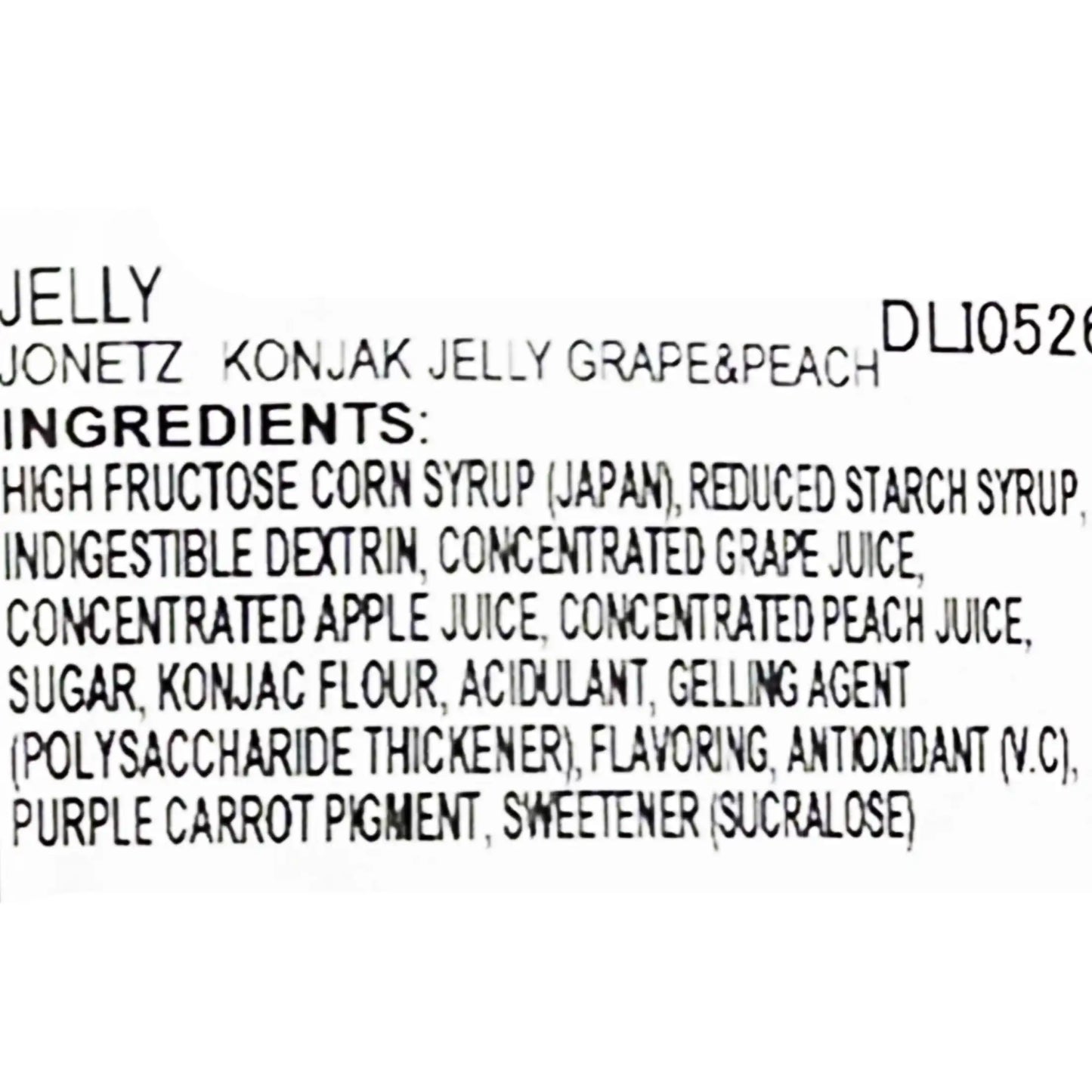 Jonetz Konjac Jelly Grape & Peach 12 Pieces 8.46 oz