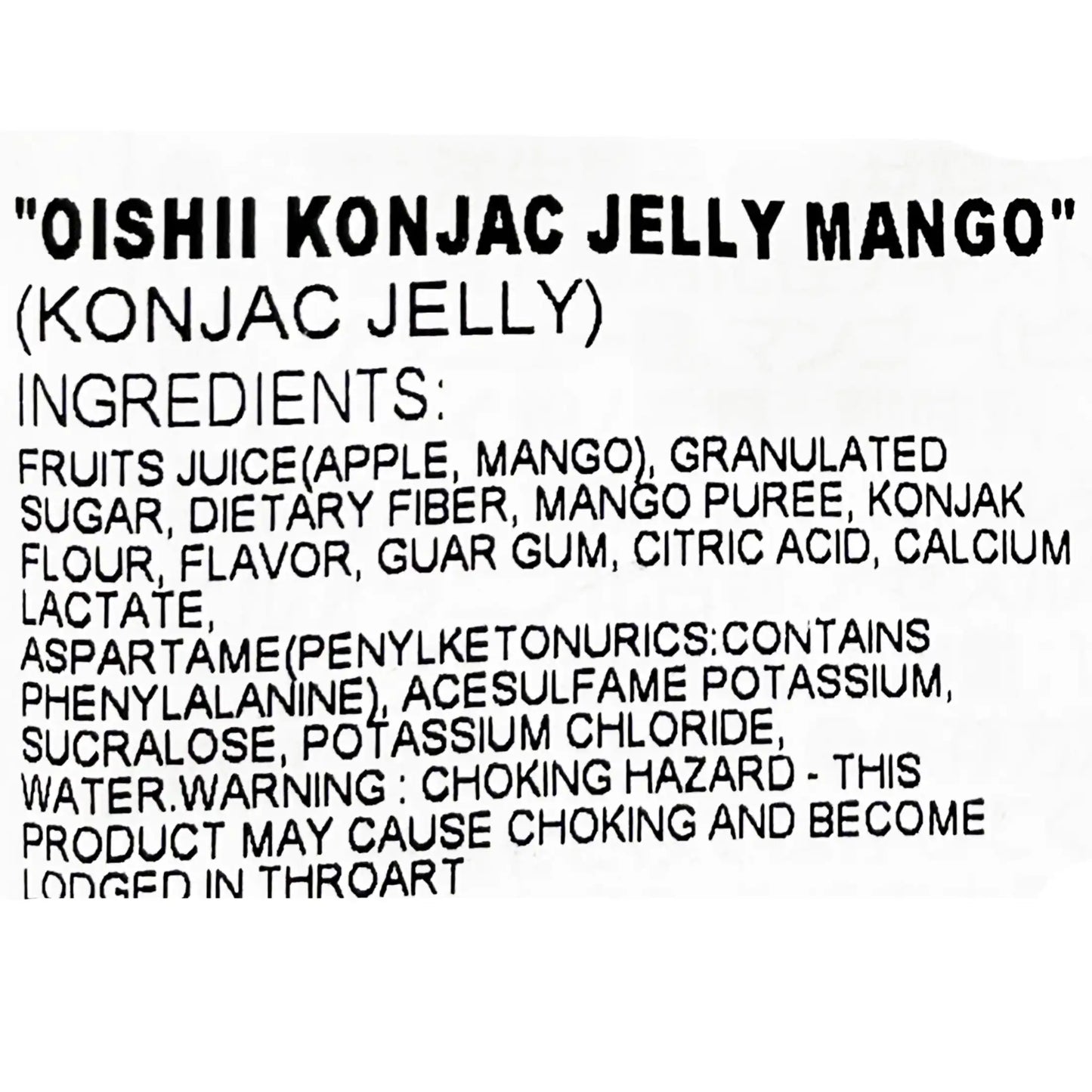 Tarami Oishii Konjac Jelly Mango Flavor 5.29 oz