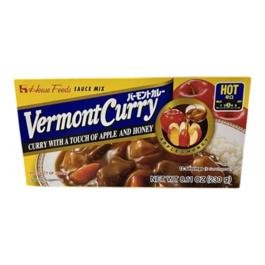 House Foods Vermont Curry Apple and Honey Hot 8.11 oz