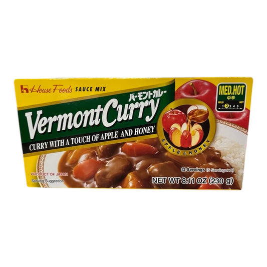House Foods Vermont Curry Apple and Honey Medium Hot 8.11 oz
