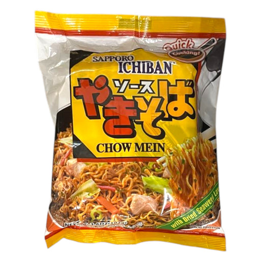 Sapporo Ichiban Chow Mein with Dried Seaweed Laver 3.6 oz
