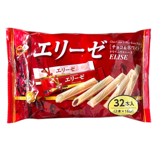 Bourbon Elize Choco & White Cream Wafers 4.06 oz