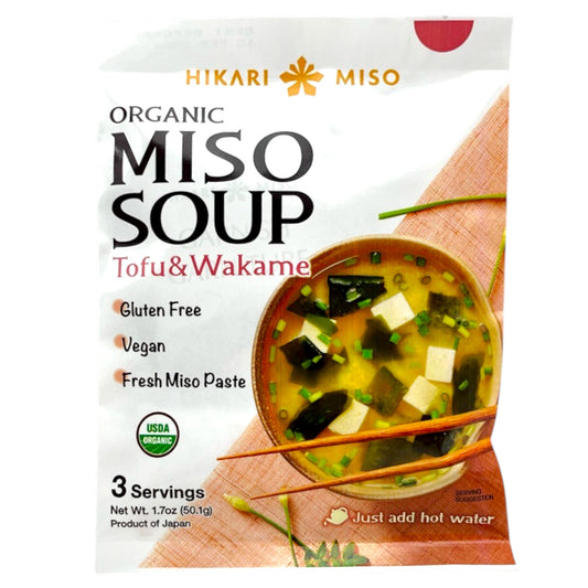 Hikari Miso Organic Miso Soup Tofu and Wakame 1.7 oz