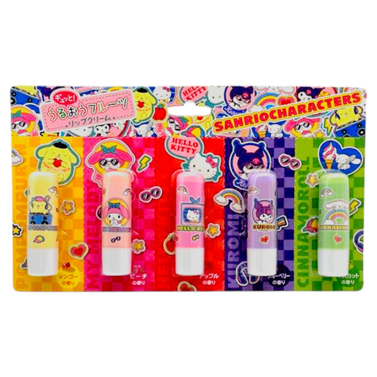 Sanrio Characters Uruou Fruits Lip Cream 5 Pack 0.6 oz
