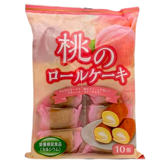 Yamauchi Momo Peach Roll Baked Wheat Cake 10P 4.94 oz