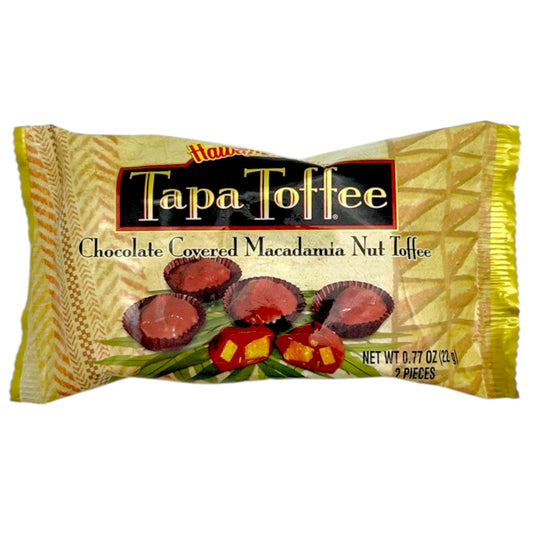 Hawaiian Sun Tapa Toffee Chocolate Covered Macadamia Nut 0.77 oz