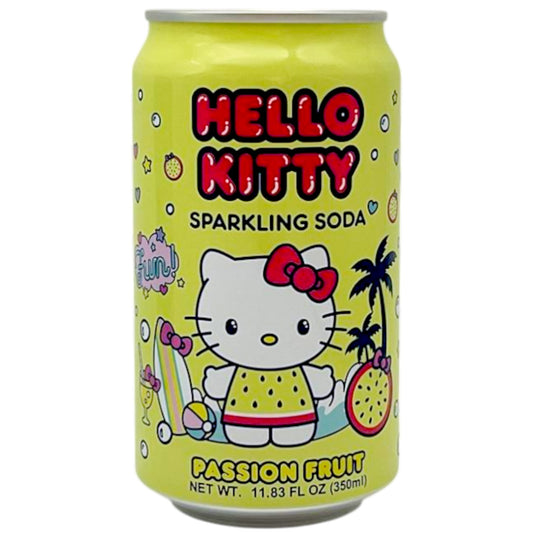 Hello Kitty Sparkling Soda Passion Fruit 11.83 fl oz