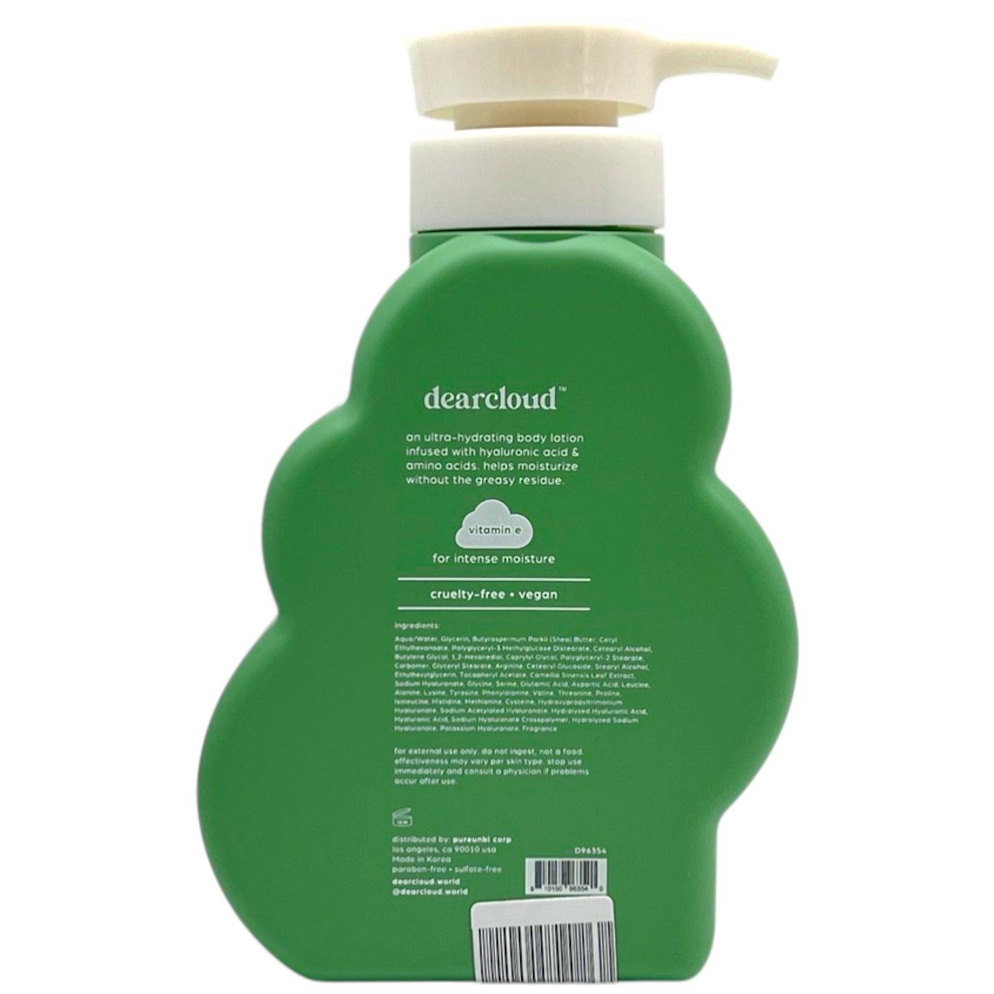 Dearcloud Daily Repair Body Cream Matcha Green Tea 16 fl oz