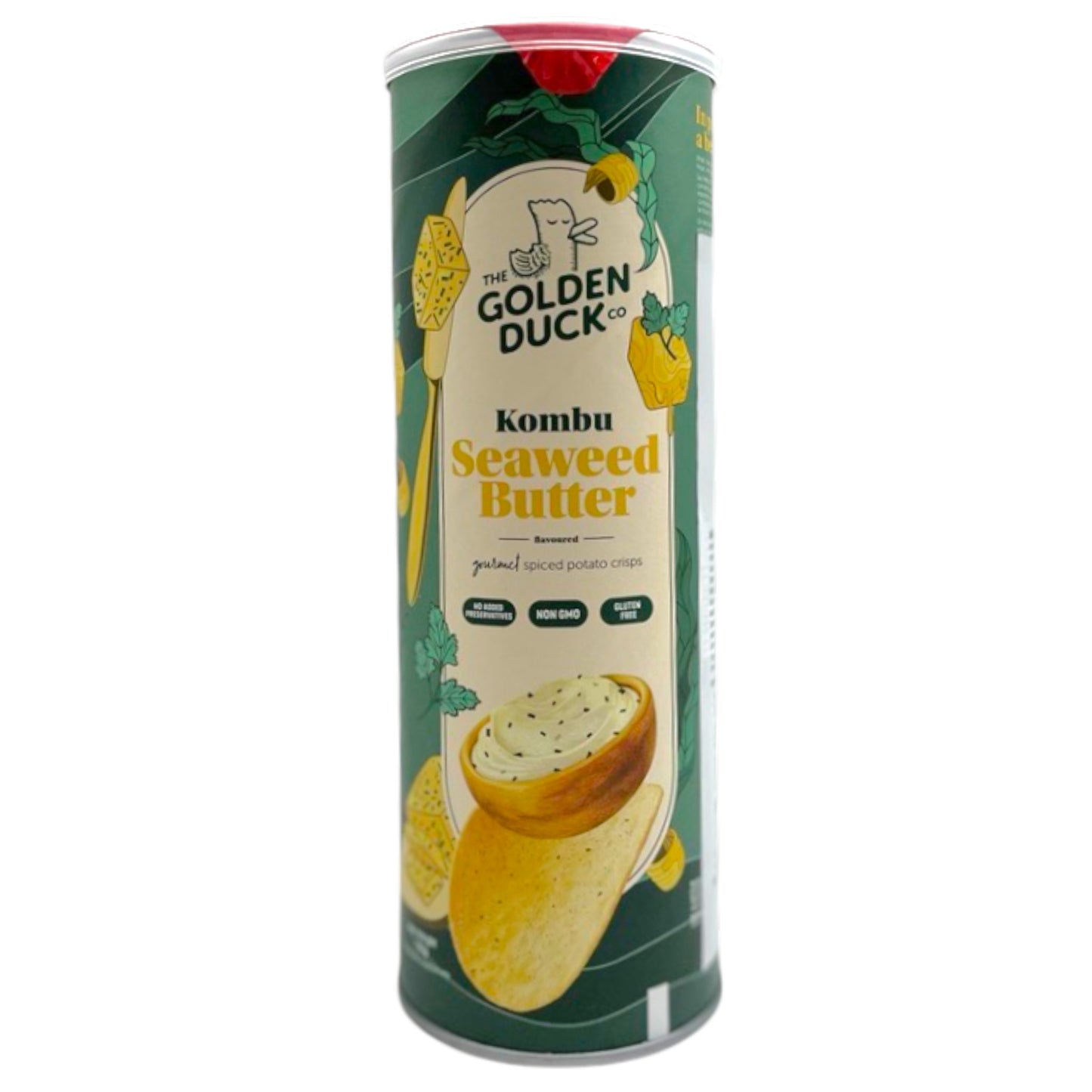 The Golden Duck Kombu Seaweed Butter Potato Chips 4.4 oz