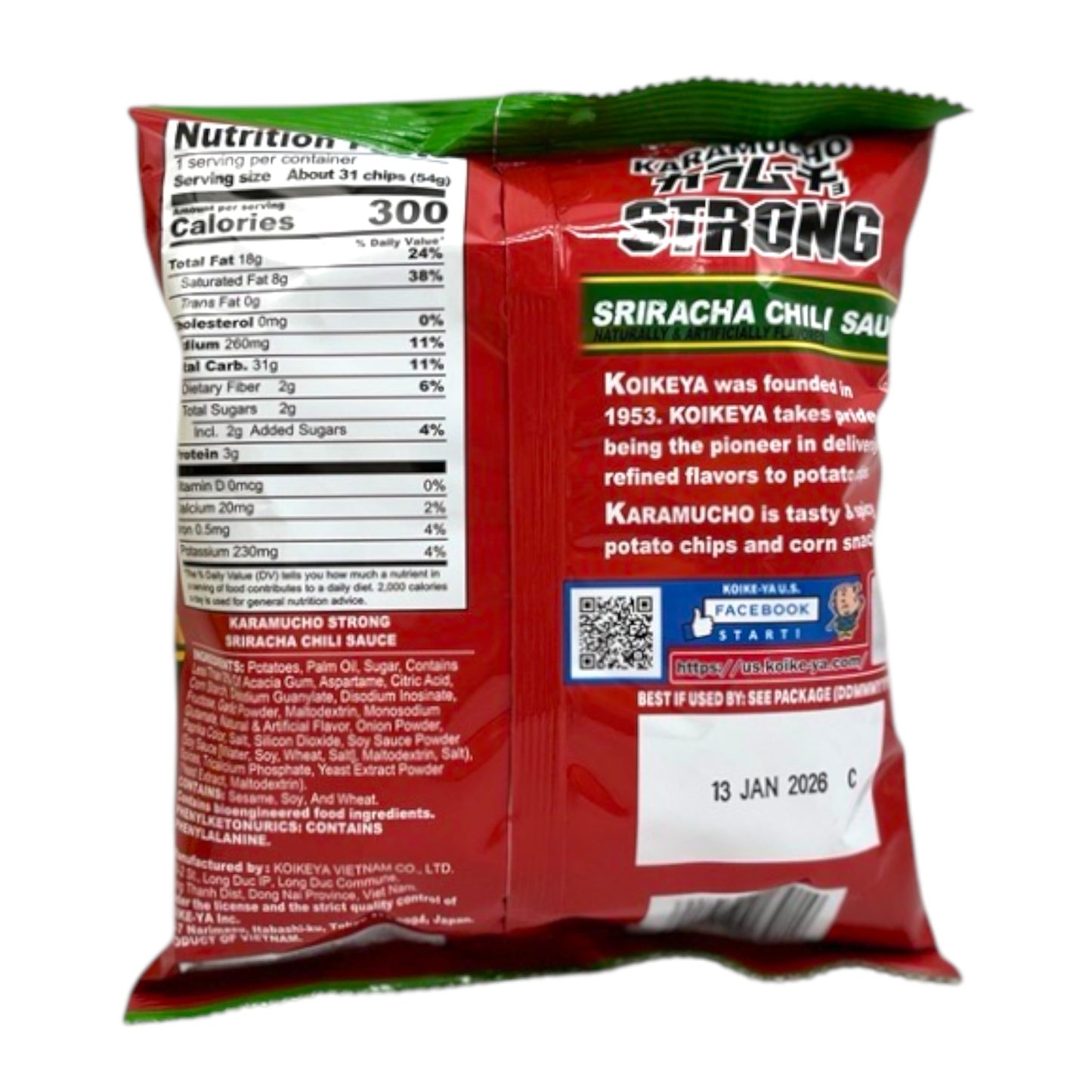 Koikeya Karamucho Strong Sriracha Chili Sauce 1.9 oz