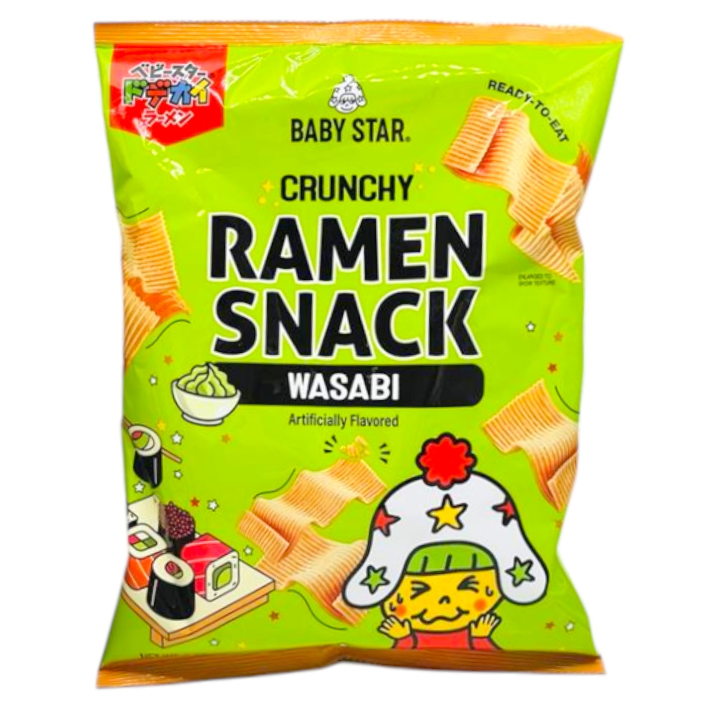 Baby Star Crunchy Ramen Snack Wasabi 6 oz