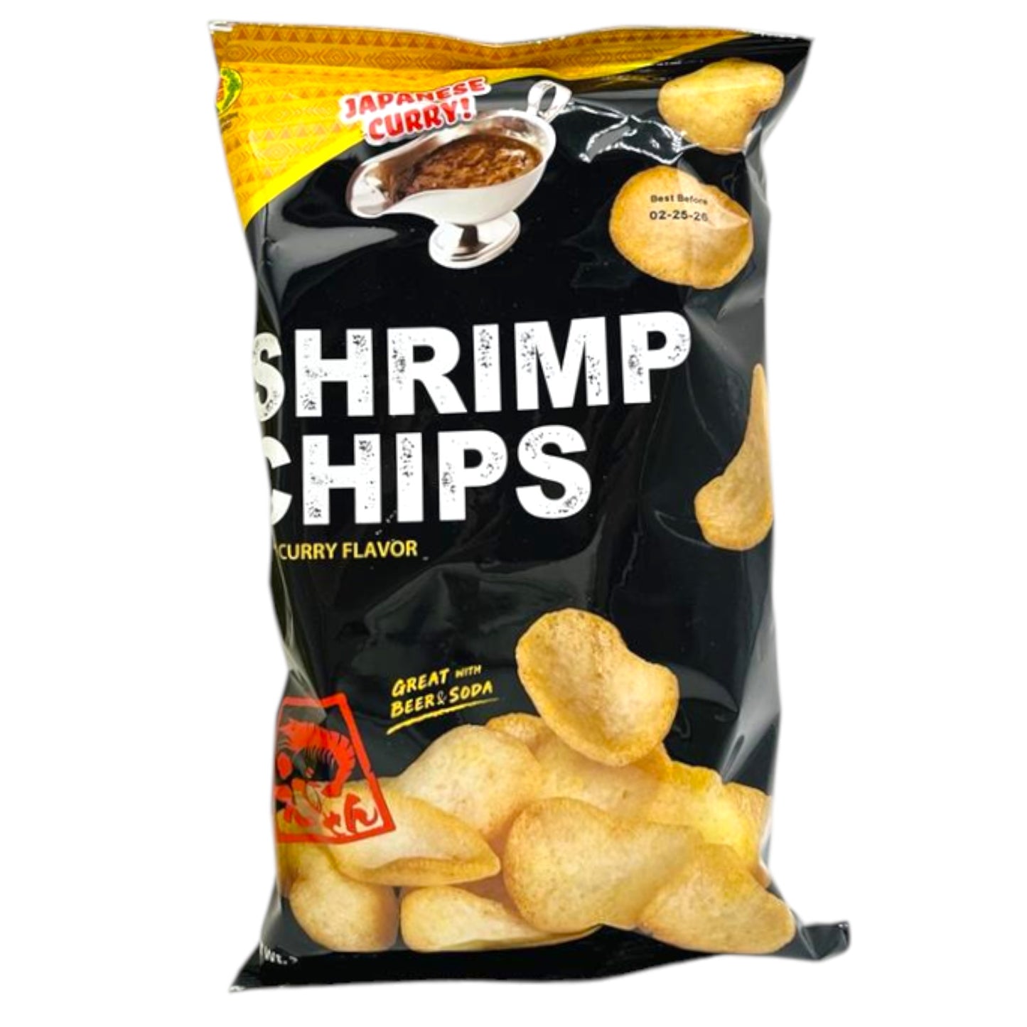 Kinjirushi Brand Shrimp Chips Mild Curry Flavor 2 oz
