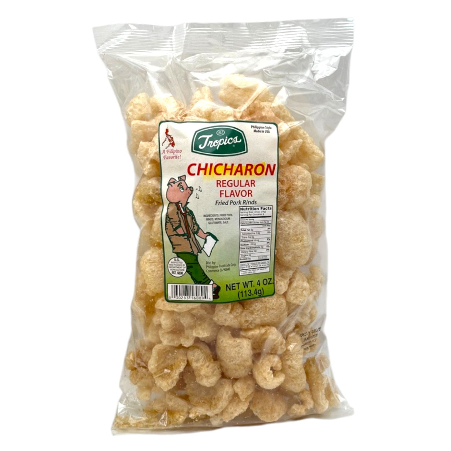 Tropica Chicharon Regular Flavor 4 oz