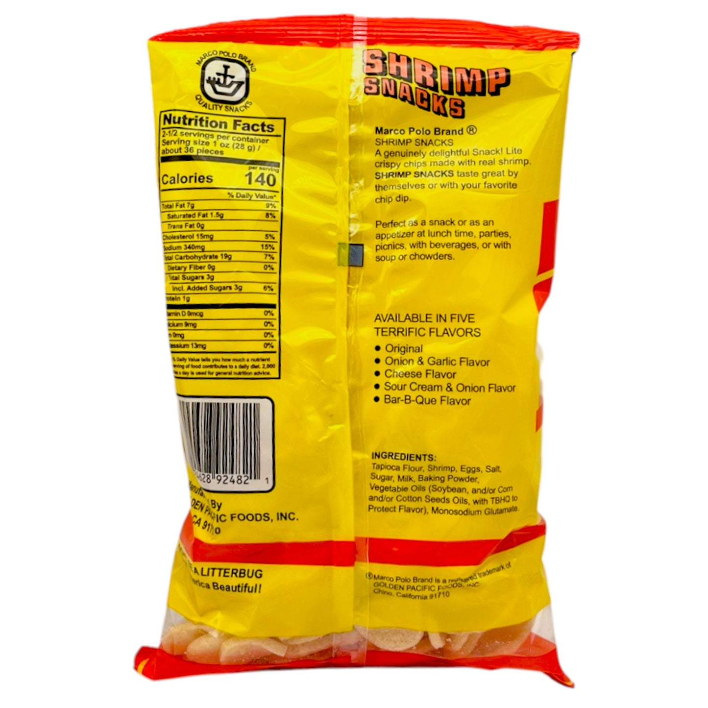 Marco Polo Brand Shrimp Snacks Original 2 1/2 oz
