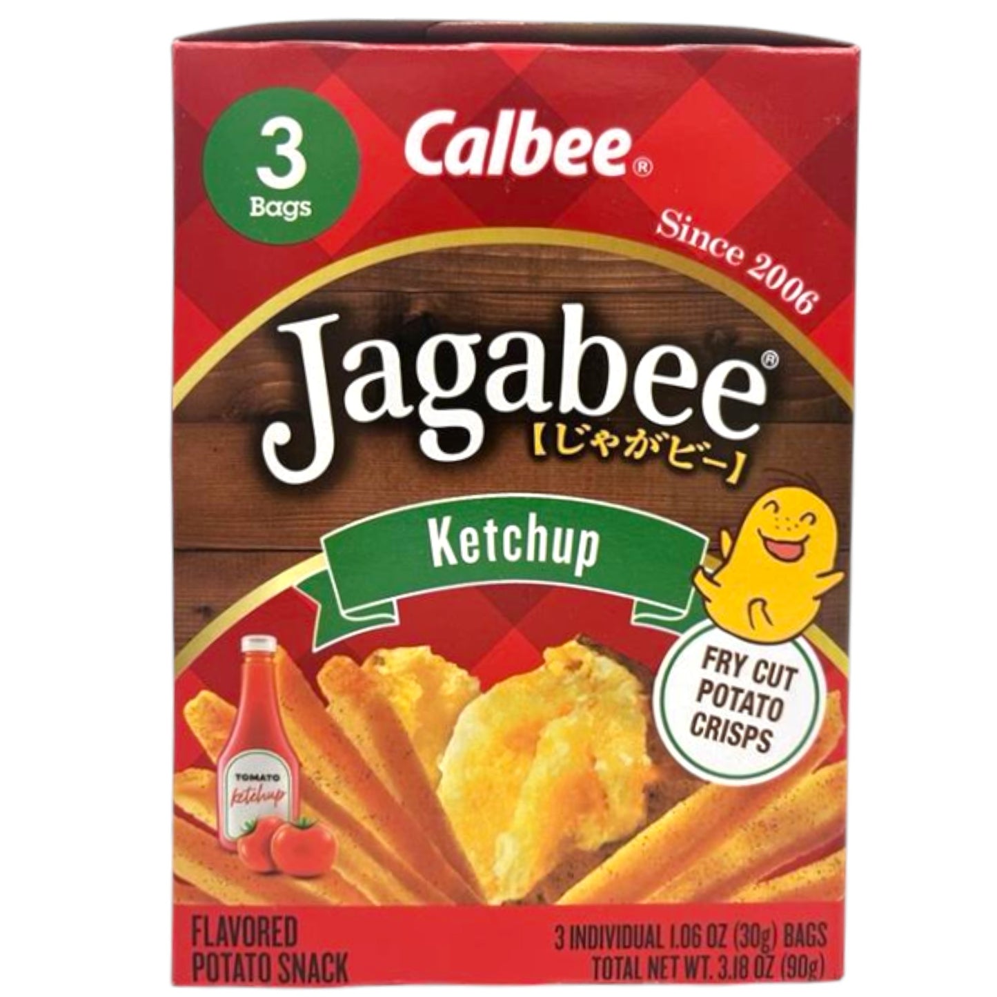 Calbee Jagabee Potato Snack Ketchup 3 Bags 3.18 oz