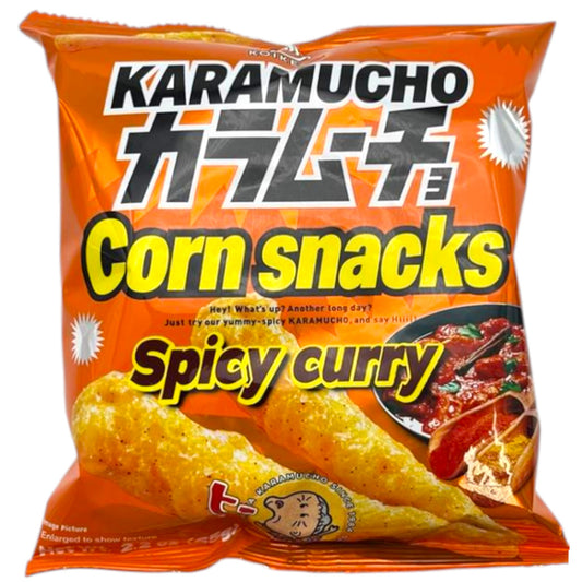 Koikeya Karamucho Corn Snacks Spicy Curry 2.2 oz