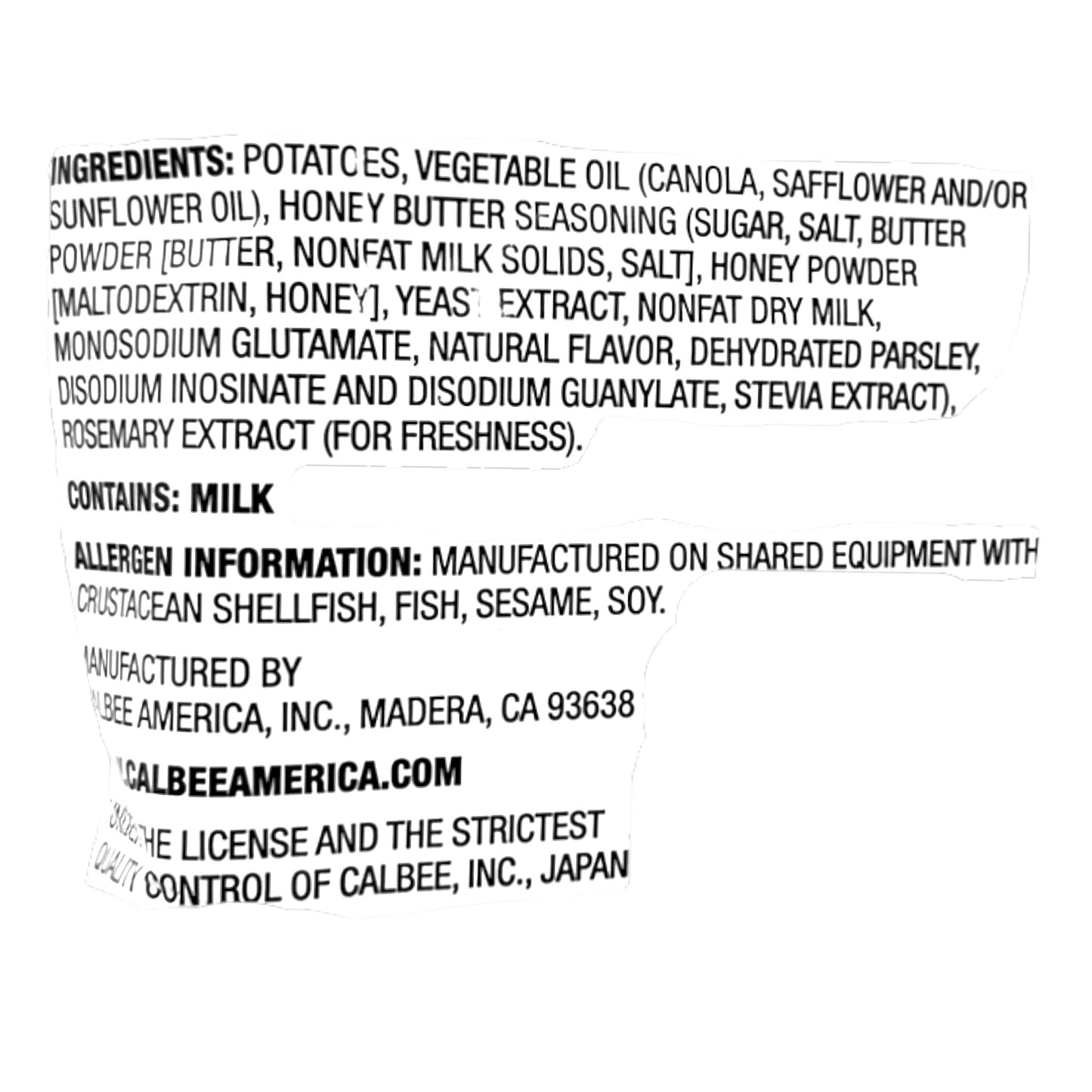 Calbee Honey Butter Potato Chips 2.8 oz