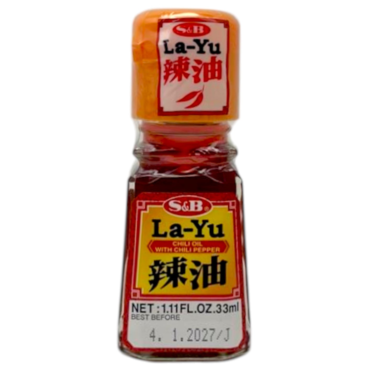 S&B La-Yu Chili Oil with Chili Pepper 1.11 fl oz