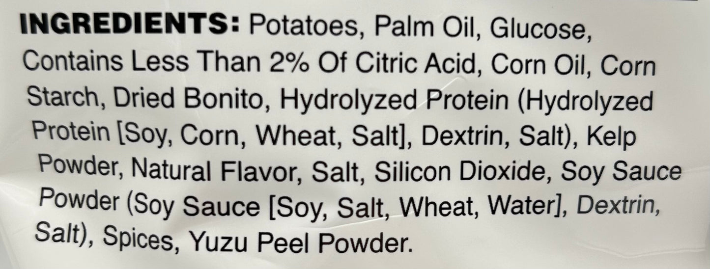 Koikeya Satisfry Zesty Yuzu Flavored Potato Chips 5.9 oz