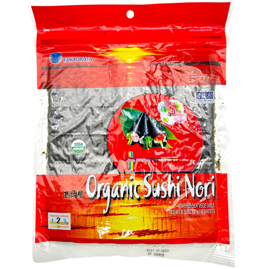 Takaokaya Organic Nori Sushi 10 Sheets 0.75 oz