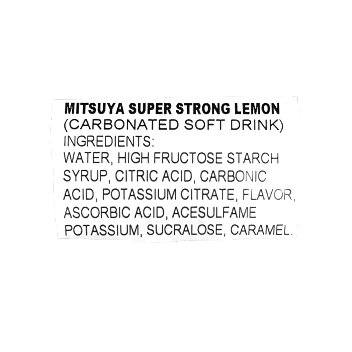Mitsuya Super Strong Lemon Carbonated Drink 19.27 oz