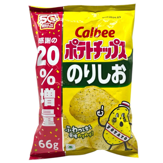 Calbee Potato Chips Nori Salt Seaweed Flavor 2.33 oz