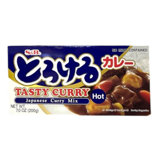 S&B Tasty Curry Mix Hot 7 oz