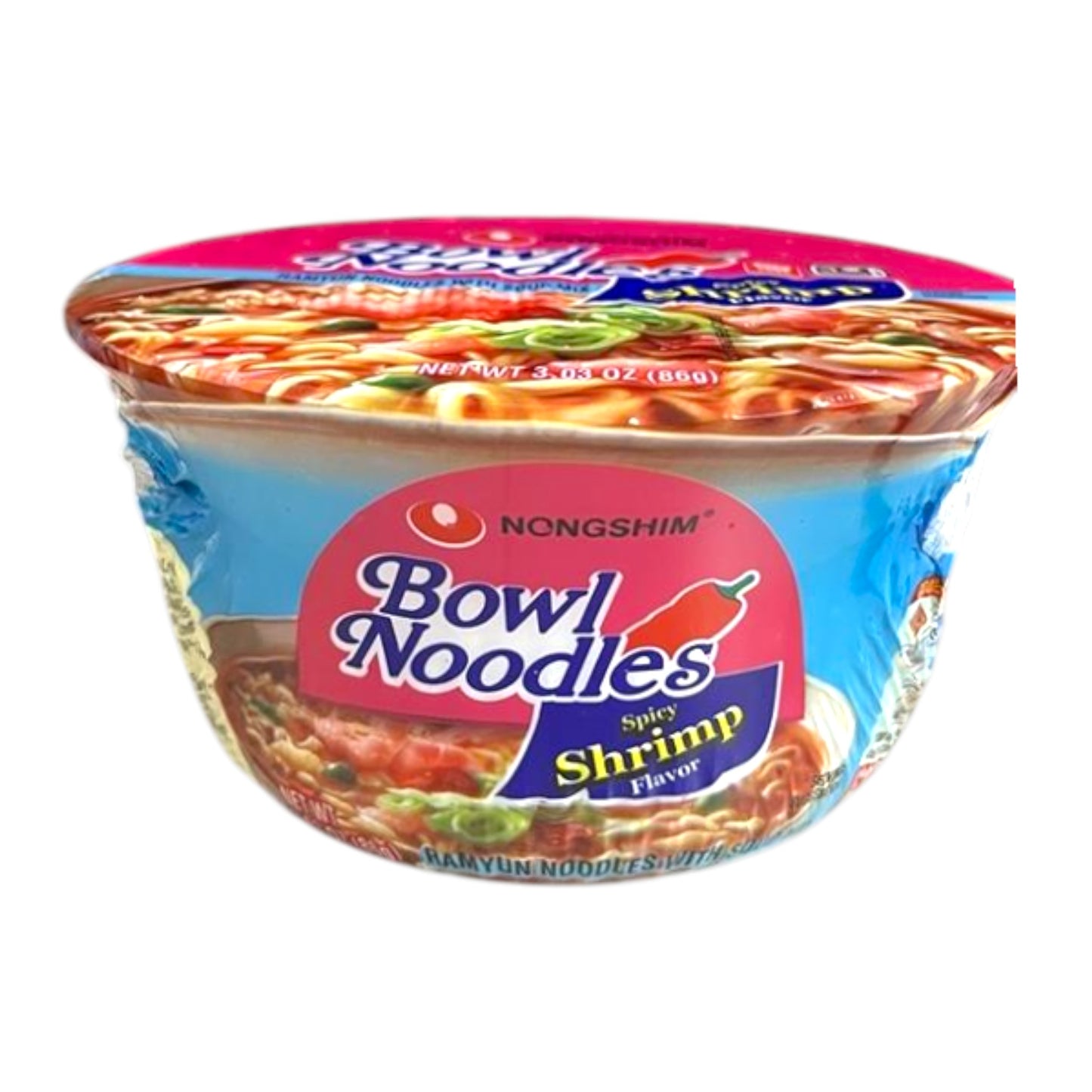 Nongshim Bowl Noodles Spicy Shrimp Flavor 3.03 oz