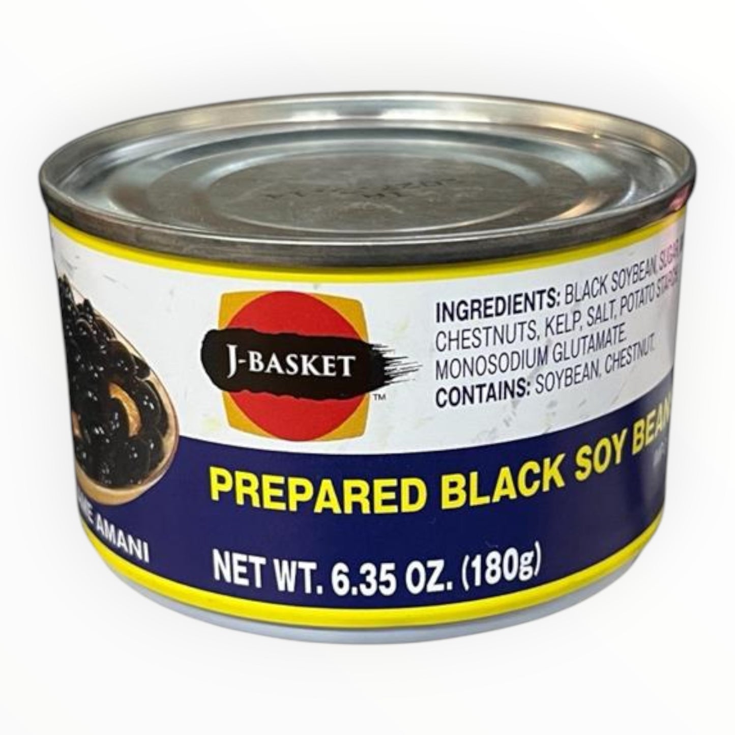 J-Basket Prepared Black Soy Beans Kuromame Amani 6.35 oz