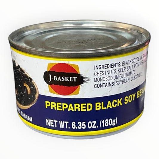 J-Basket Prepared Black Soy Beans Kuromame Amani 6.35 oz