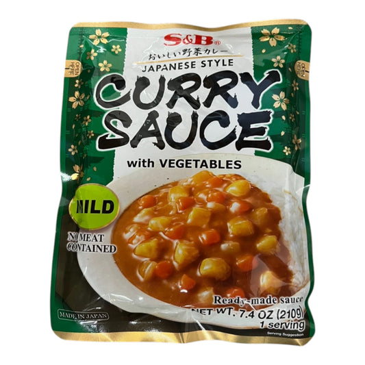 S&B Japanese Style Curry Sauce With Vegetables Mild 7.4 oz