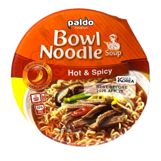 Paldo Bowl Noodle Soup Hot & Spicy 3.03 oz