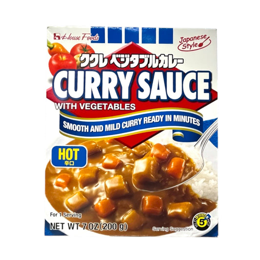 House Foods Curry Sauce with Vegetables Hot 7 oz