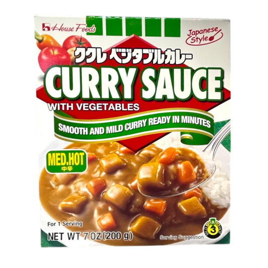 House Foods Curry Sauce with Vegetables Medium Hot 7 oz
