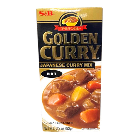 S&B Golden Curry Mix Hot 3.2 oz