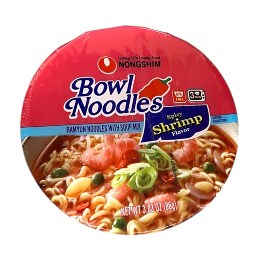 Nongshim Bowl Noodles Spicy Shrimp Flavor 3.03 oz