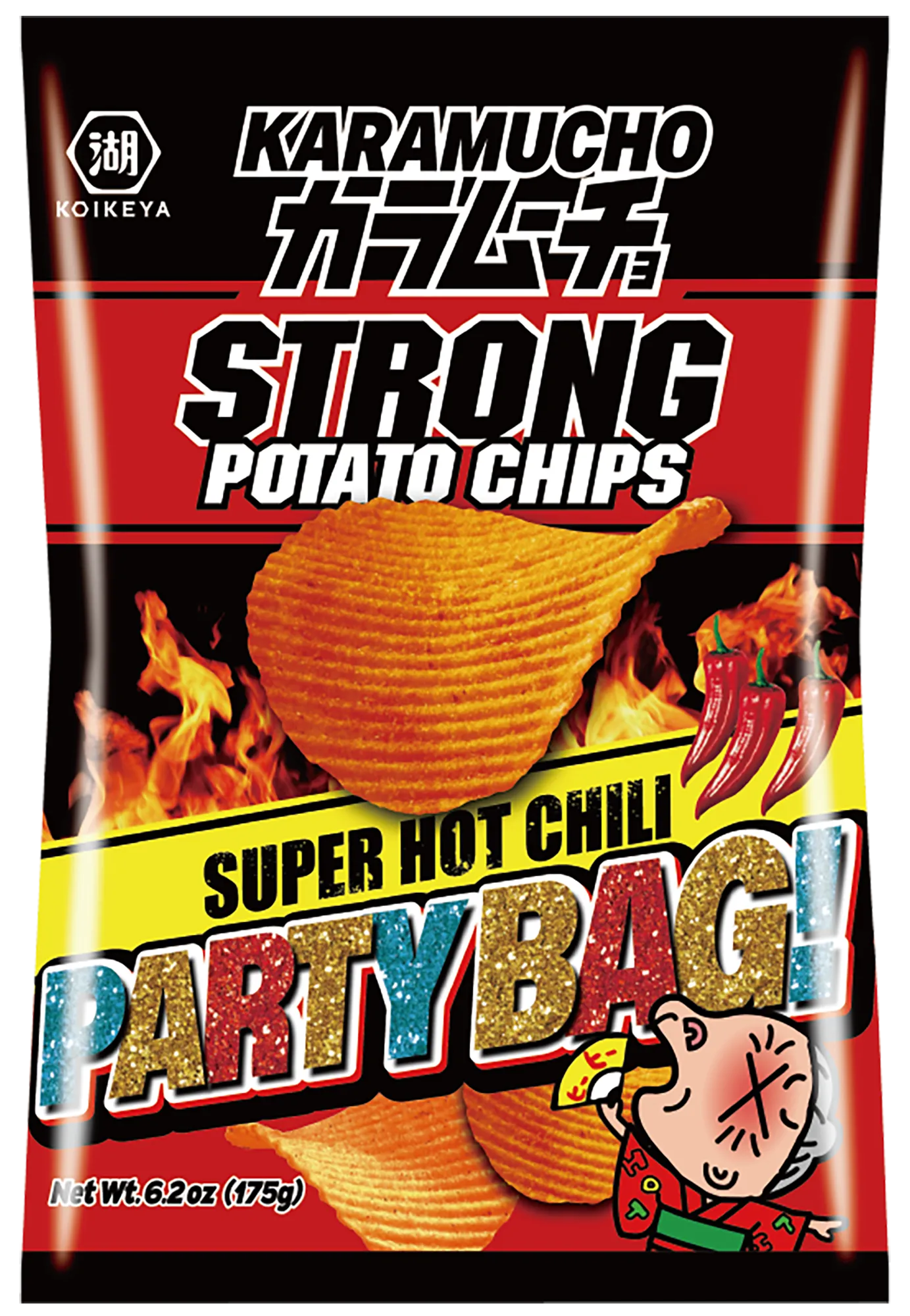 Koikeya Karamucho Strong Super Hot Chili Party Bag 6.2 oz