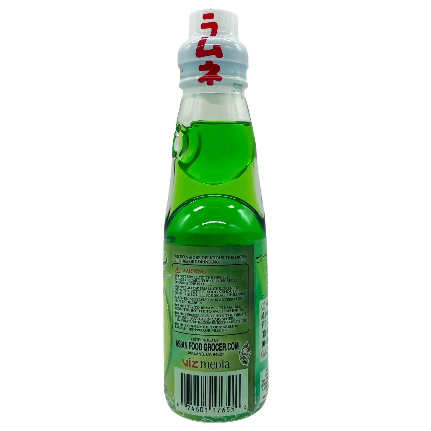 Naruto Ramune Soda Carbonated Soft Drink, Melon Flavor 6.6 fl. oz