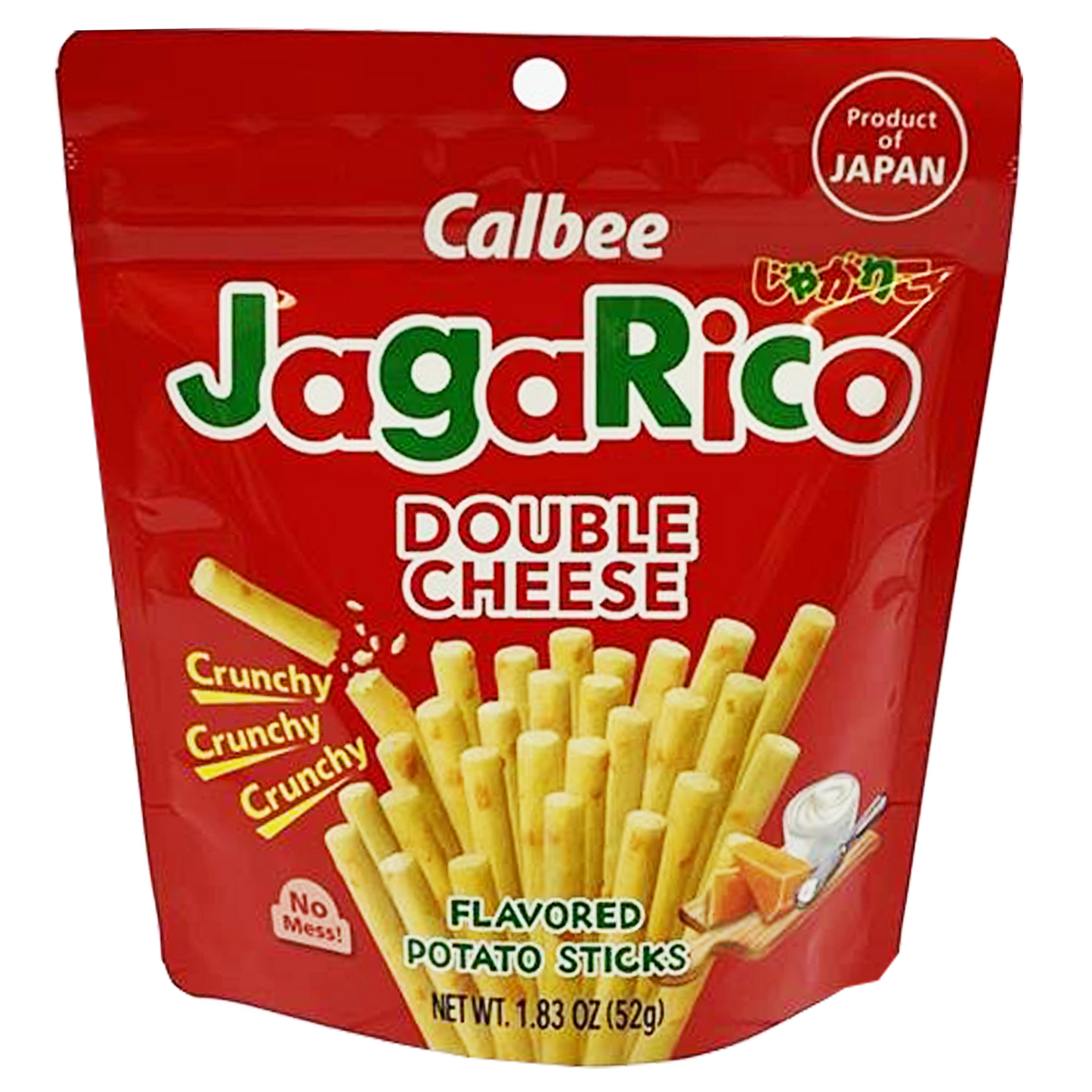 Calbee Jagarico Flavored Potato Snack, Double Cheese Flavor 1.83 oz