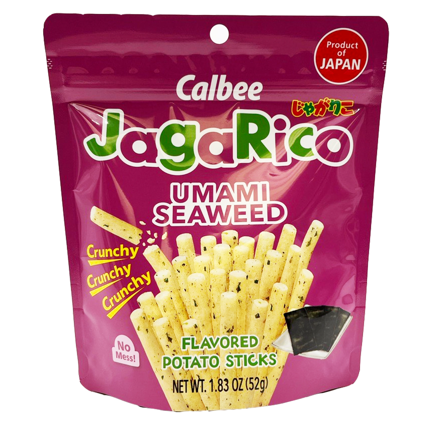 Calbee Jagarico Flavored Potato Snack, Umami Seaweed Flavor 1.83 oz