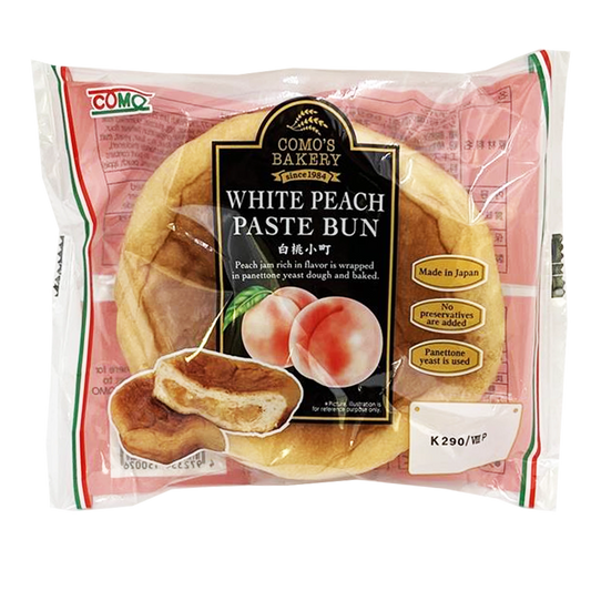 Como's Bakery White Peach Paste Bun 3.17 oz