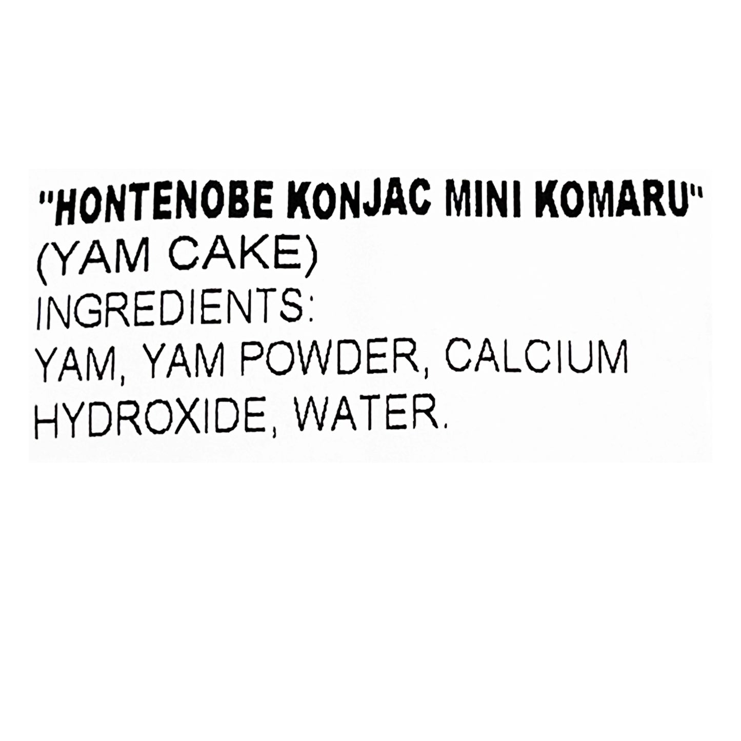 Hontenobe Konjac Mini Komaru Yam 4.4oz