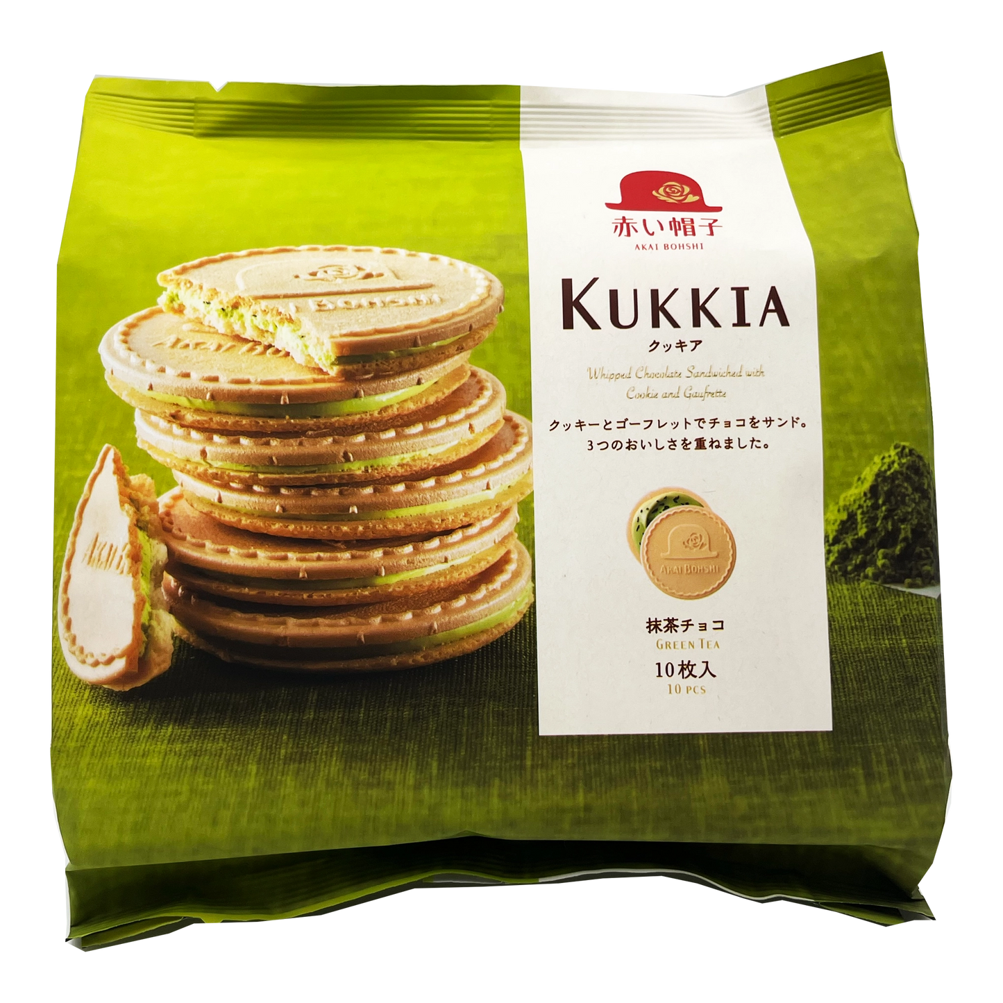 Tivoli Kukkia Matcha Wafers Chocolate Flavor 3.56 oz