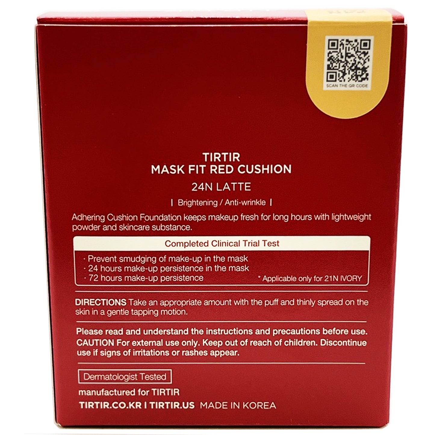 TIRTIR Mask Fit Red Cushion Foundation 24N Latte 0.63oz