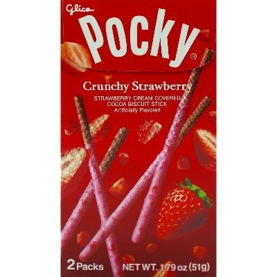 Glico Pocky Crunchy Strawberry 1.79 oz - Tokyo Central - Crackers&Cookies - Glico -