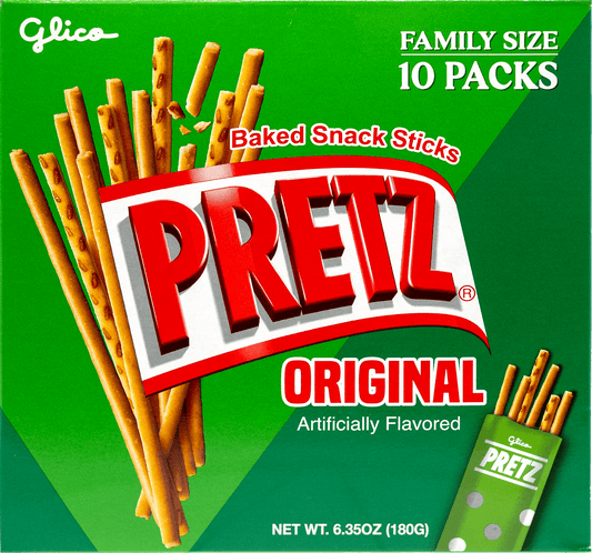 Glico Pretzel Original Family Size 10 Packs 6.35 oz - Tokyo Central - Crackers&Cookies - Glico -